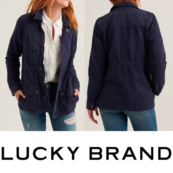 Lucky Brand Laurel Utility Jacket Navy 